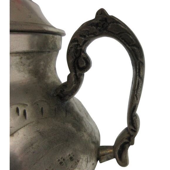 Small VTG Embossed Silver-Plate Sugar Bowl Table Lamp / Night Light ~ India Made - Picture 5 of 11